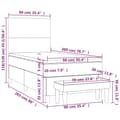 Miniatyrbillede 8 af 8: kontinentalseng med madras 90x200 cm fløjl sort