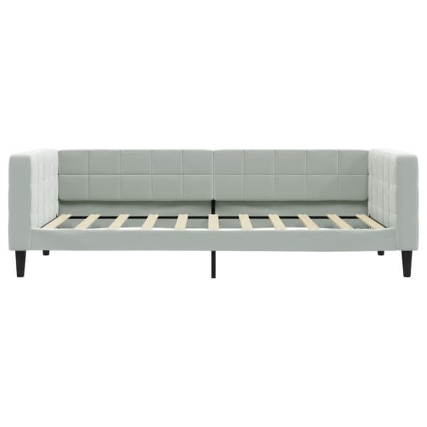 daybed 90x190 cm velour lysegrå