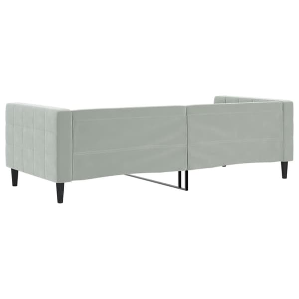 daybed 90x190 cm velour lysegrå