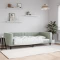 Miniatyrbillede 1 af 8: daybed 90x190 cm velour lysegrå