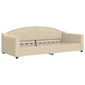 Miniatyrbillede 4 af 10: daybed med udtræk og madras 90x200 cm stof cremefarvet