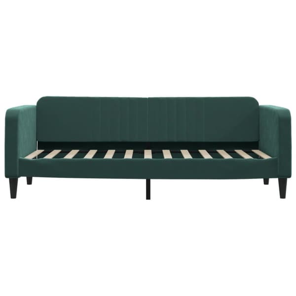 Dagbädd utdragbar med lådor mörkgrön 80x200 cm sammet