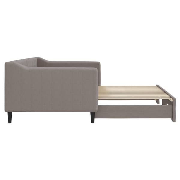 Dagbädd utdragbar taupe 90x200 cm tyg