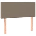 Pikkukuva 6 / 7: Ramsäng med madrass taupe 90x190 cm tyg