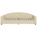 Miniatyrbillede 7 af 10: daybed med udtræk og skuffer 80x200 cm stof cremefarvet