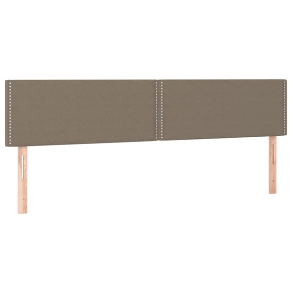 Ramsäng med madrass taupe 120x190 cm tyg