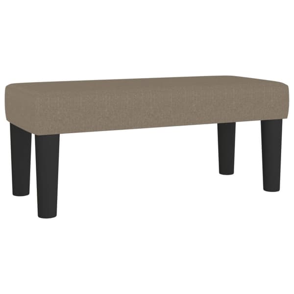 Ramsäng med madrass taupe 120x190 cm tyg
