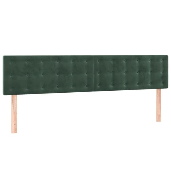 Ramsäng med madrass mörkgrön 120x190 cm sammet