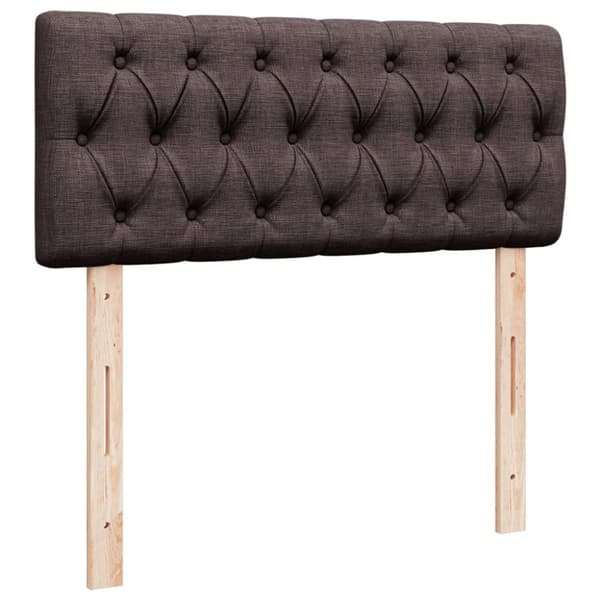 Ramsäng med madrass mörkbrun 120x190 cm tyg