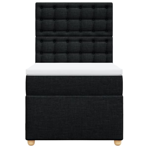kontinentalseng med madras 100x200 cm stof sort