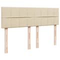 Miniatyrbillede 7 af 10: kontinentalseng med madras 140x190 cm stof cremefarvet