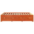 Miniatyrbillede 5 af 10: sengeramme m. skuffer 140x190 cm uden madras massivt fyr brun