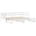 Miniatyrbillede 5 af 10: daybed med udtræk og skuffer uden madras 90x200 cm hvid