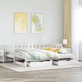 Miniatyrbillede 1 af 10: daybed med udtræk og skuffer uden madras 90x200 cm hvid