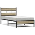 Miniatyrbillede 2 af 9: sengeramme uden madras 90x190 cm metal sonoma-eg