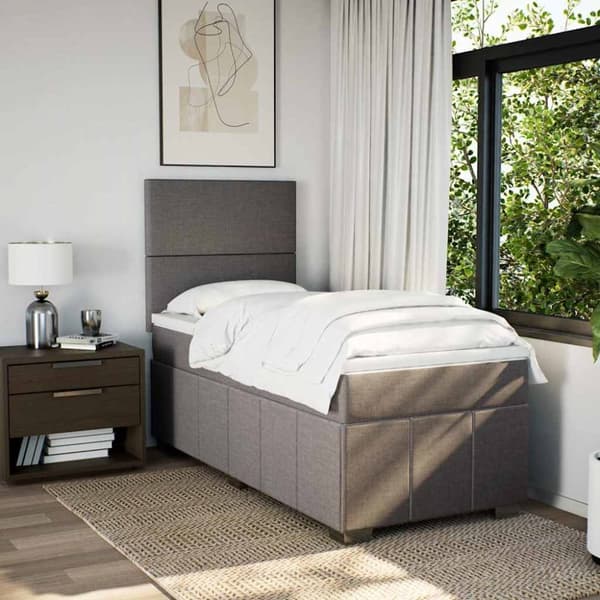 Continental sänky patjalla Taupe Kangas 80x200 cm