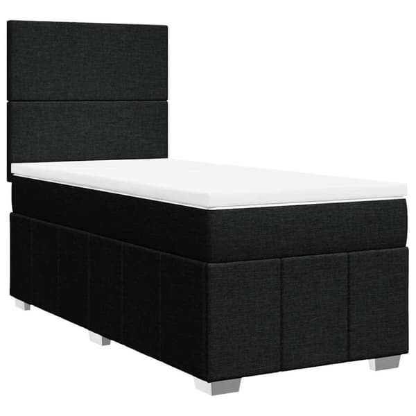 kontinentalseng med madras 80x200 cm stof sort