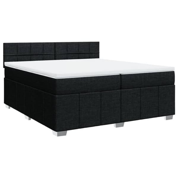 Continental sänky patjalla Musta kangas 200x200 cm