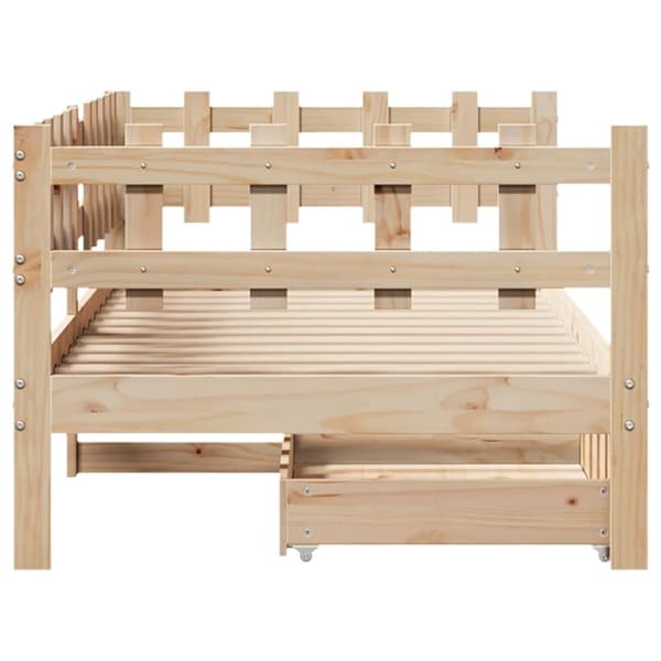 daybed med skuffer 90x190 cm massivt fyrretræ