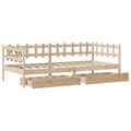 Miniatyrbillede 9 af 10: daybed med skuffer 90x190 cm massivt fyrretræ