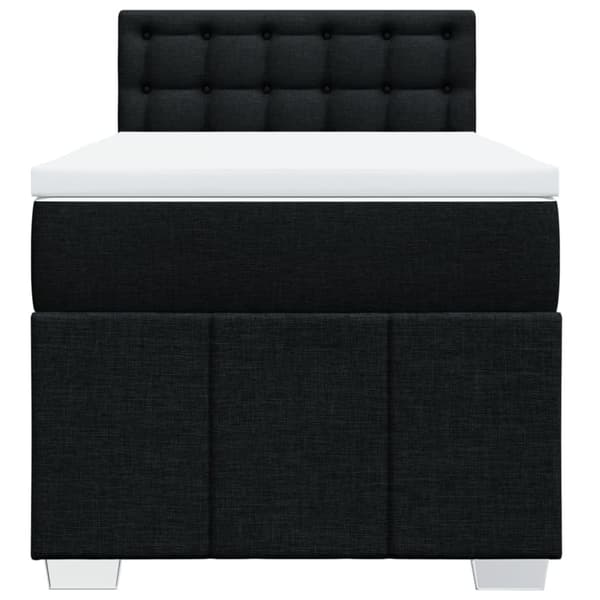 kontinentalseng med madras 90x200 cm stof sort