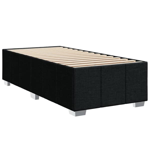 kontinentalseng med madras 90x200 cm stof sort