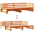Miniatyrbillede 5 af 10: daybed med udtræk skuffer 90x200 cm massivt fyrretræ gyldenbrun
