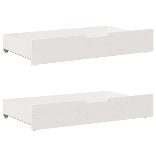 sengeramme uden madras 120x200 cm massivt fyrretræ hvid