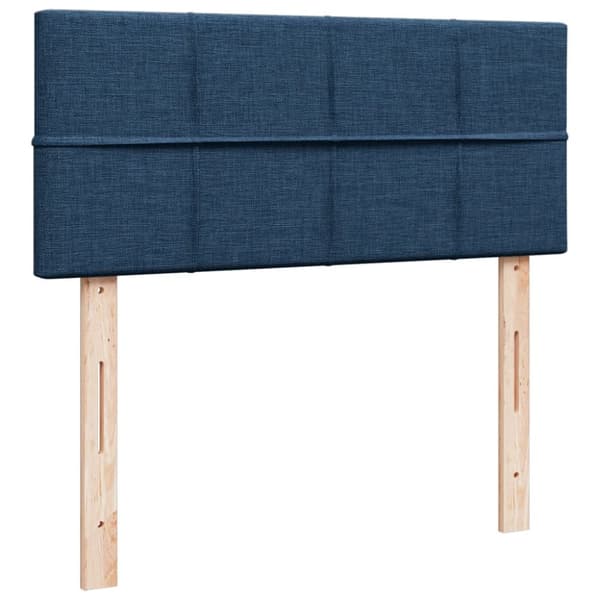 kontinentalseng med madras 120x190 cm stof blå