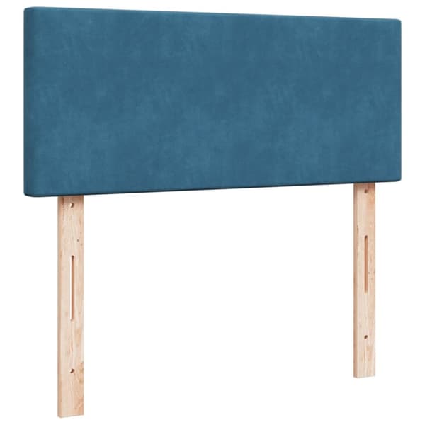 kontinentalseng med madras 120x190 cm velour blå