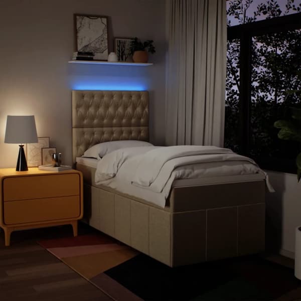 Continental sänky patjalla Cream Kangas 90x190 cm