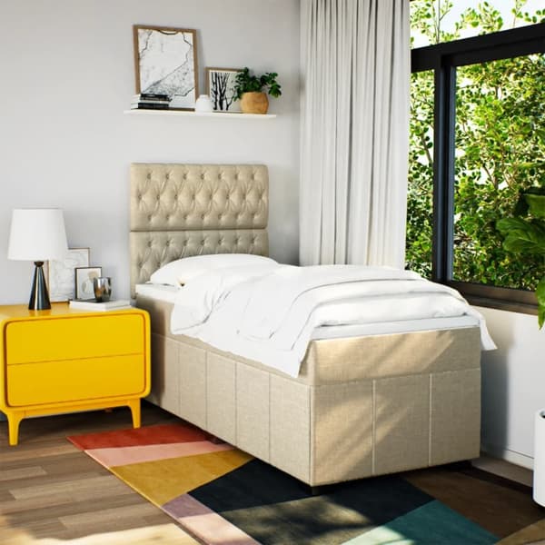 Continental sänky patjalla Cream Kangas 90x190 cm