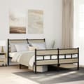 Miniatyrbillede 1 af 9: sengeramme uden madras 160x200 cm metal sonoma-eg
