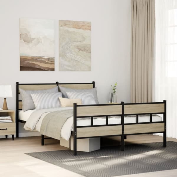 sengeramme uden madras 160x200 cm metal sonoma-eg