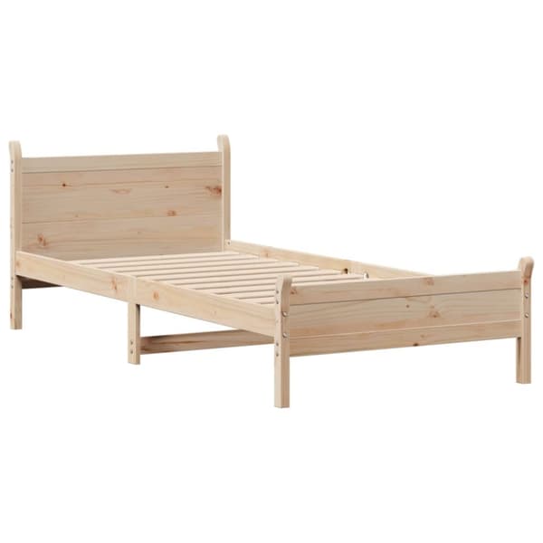 sengeramme uden madras 100x200 cm massivt fyrretræ