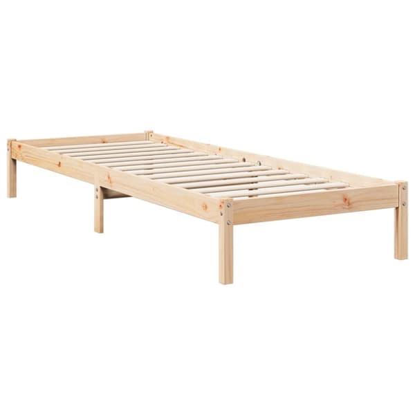 Sängynrunko erikoispitkä ilman patjaa 80x220 cm täysi mänty