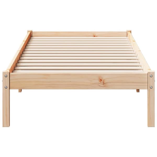 Sängynrunko erikoispitkä ilman patjaa 80x220 cm täysi mänty