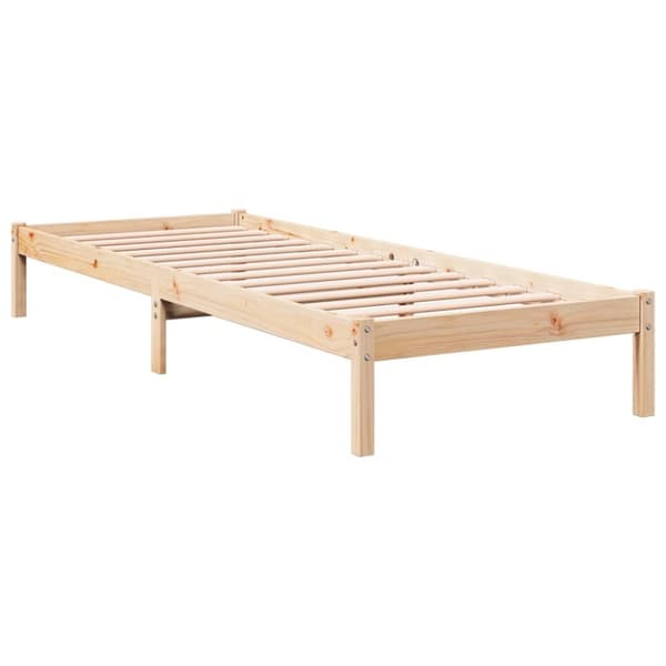 ekstra lang sengeramme uden madras 90x220 cm massivt fyrretræ