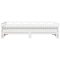 Miniatyrbillede 4 af 10: daybed med udtræk og madrasser 90x190 cm massivt fyrretræ hvid