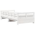 Miniatyrbillede 6 af 10: daybed med udtræk og madrasser 90x190 cm massivt fyrretræ hvid