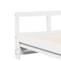 Miniatyrbillede 8 af 10: daybed med udtræk og madrasser 90x190 cm massivt fyrretræ hvid