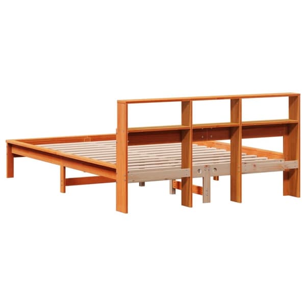 sengeramme uden madras 160x200 cm massivt fyrretræ gyldenbrun