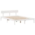 Miniatyrbillede 5 af 10: seng med reol uden madras 120x200 cm massivt fyrretræ hvid