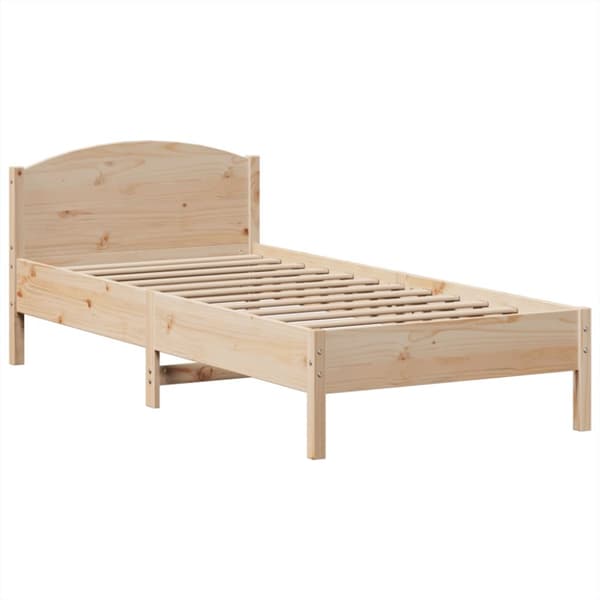 Sänky kirjahyllyllä ilman patjaa 100x200 cm täysi mänty
