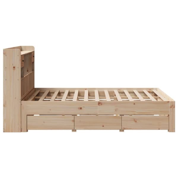 seng med reol uden madras 140x200 cm massivt fyrretræ