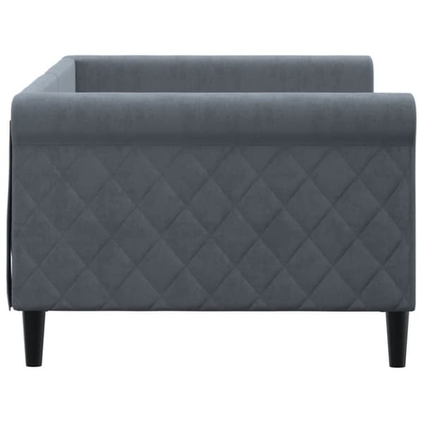 daybed 90x200 cm velour mørkegrå