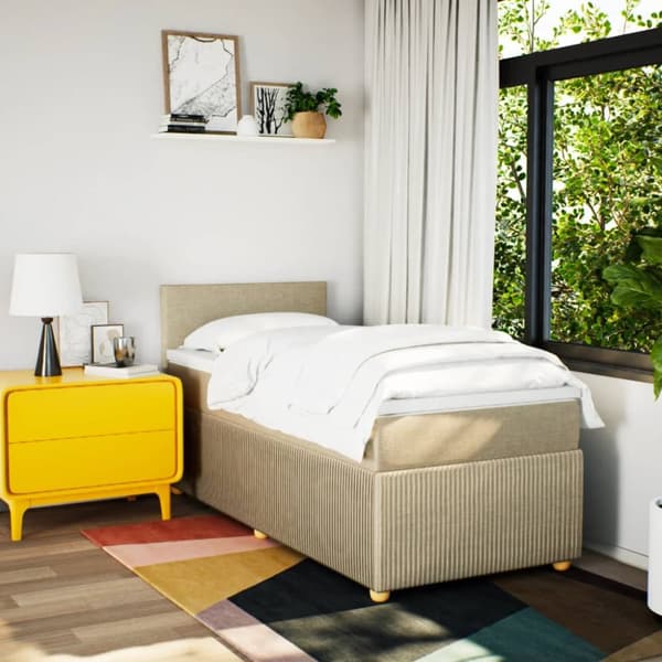 Continental sänky patjalla Cream Kangas 90x190 cm