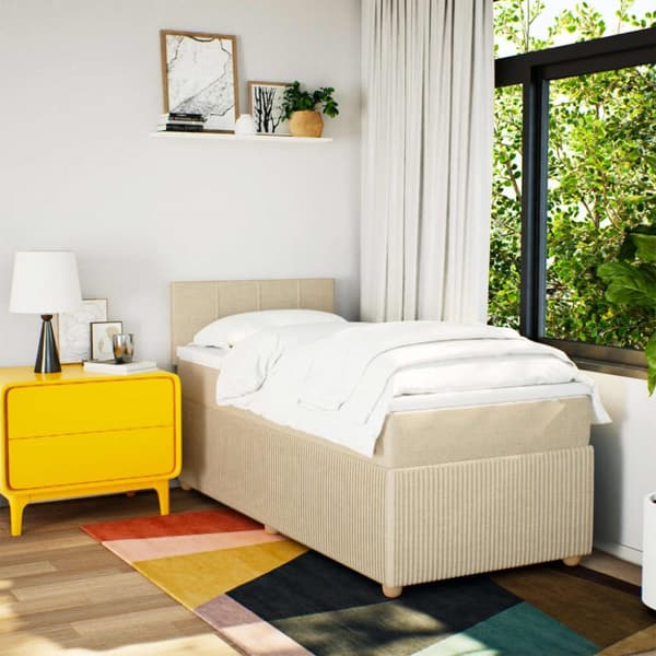 Continental sänky patjalla Cream Kangas 90x190 cm