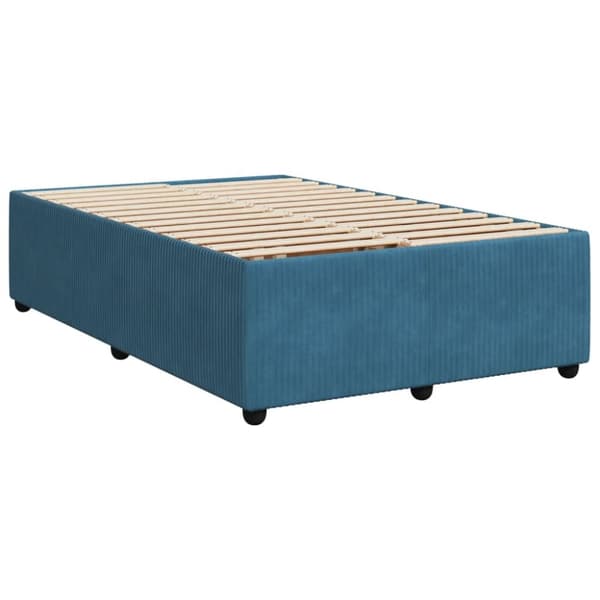 kontinentalseng med madras 120x190 cm velour blå