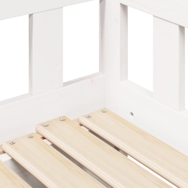 Dagbädd utdragbar med lådor utan madrass vit 80x200 cm